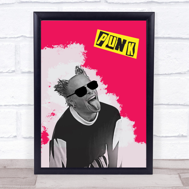 Keith Sunglasses Punk Fusion Pink Decorative Wall Art Print