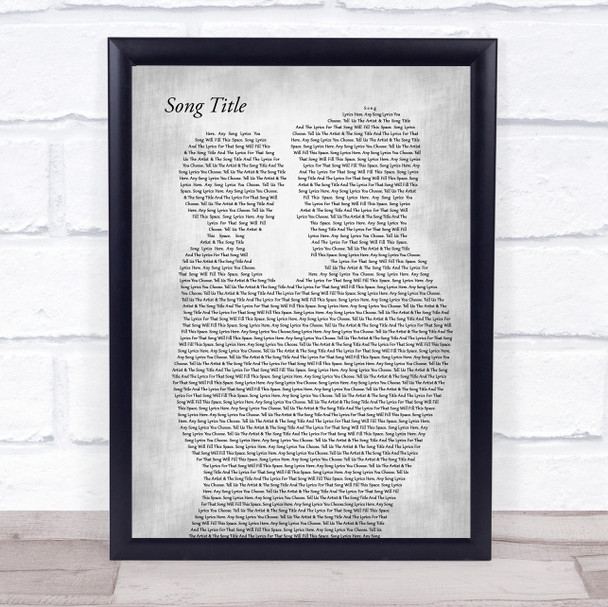 Stereophonics Just Looking Father & Child Grey Song Lyric Print - Or Any Song You Choose
