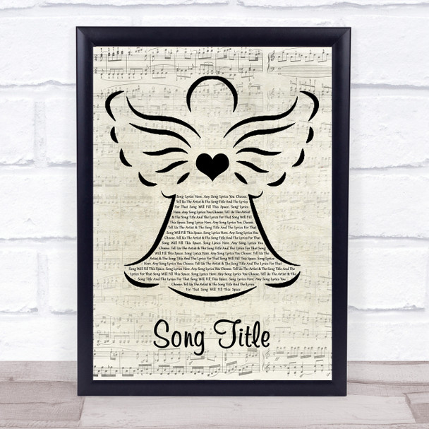 Billie Holiday Blue Moon Music Script Angel Song Lyric Print - Or Any Song You Choose