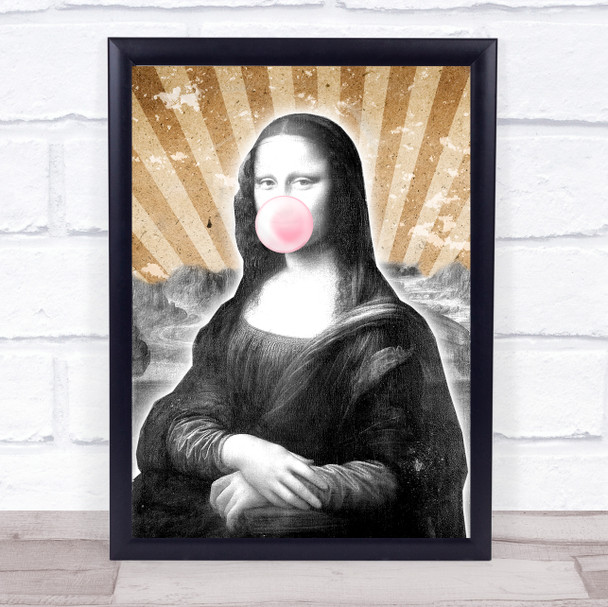 Mona Lisa Retro Bubblegum Style Wall Art Print