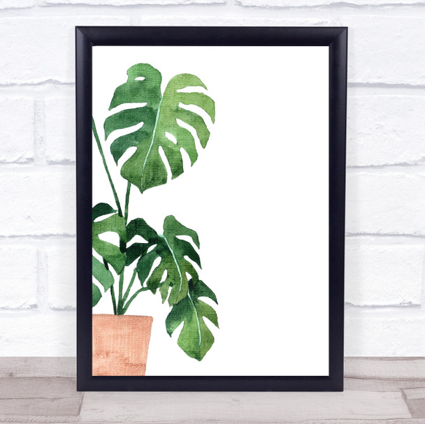 Watercolour Plant Cheese Wall Art Print