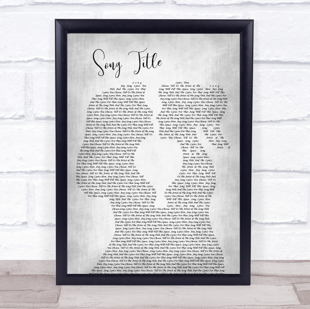 Oh Wonder All We Do Lesbian Women Gay Brides Couple Wedding Grey Song Lyric Music Art Print - Or Any Song You Choose