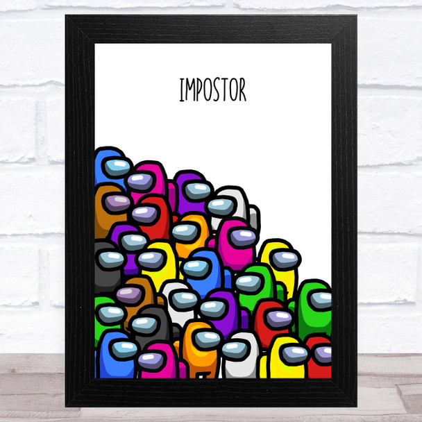 Among Us Character Pile Impostor Children's Kids Wall Art Print