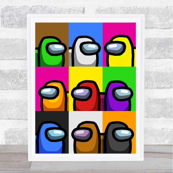 Among Us Colour Pop Art Children's Kids Wall Art Print