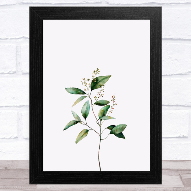 Watercolour Eucalyptus Design 2 Home Wall Art Print