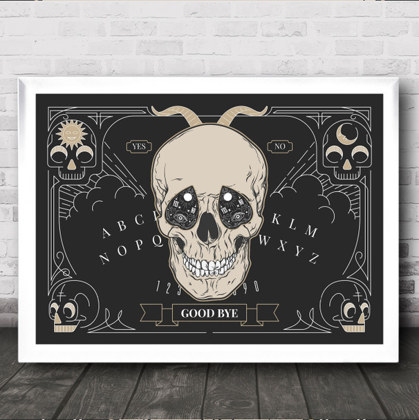 Ouija Skull Gothic Home Wall Art Print