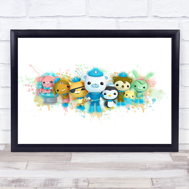 Octonauts The Gang Splatter Art Children's Kid's Wall Art Print