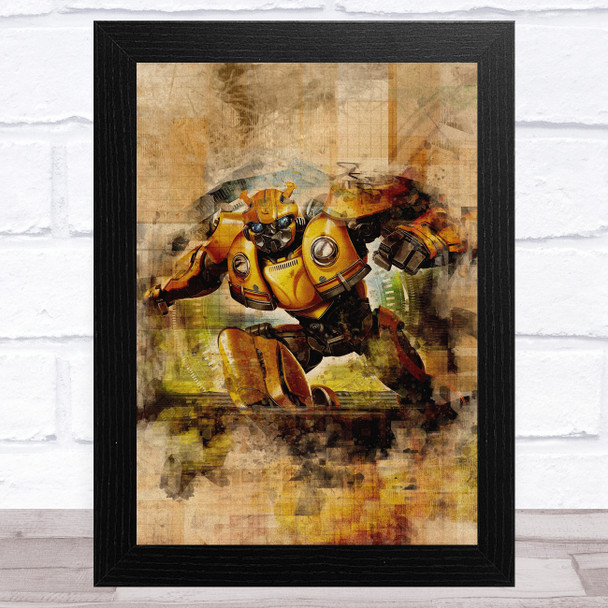 Transformers Bumblebee Vintage Children's Kid's Wall Art Print