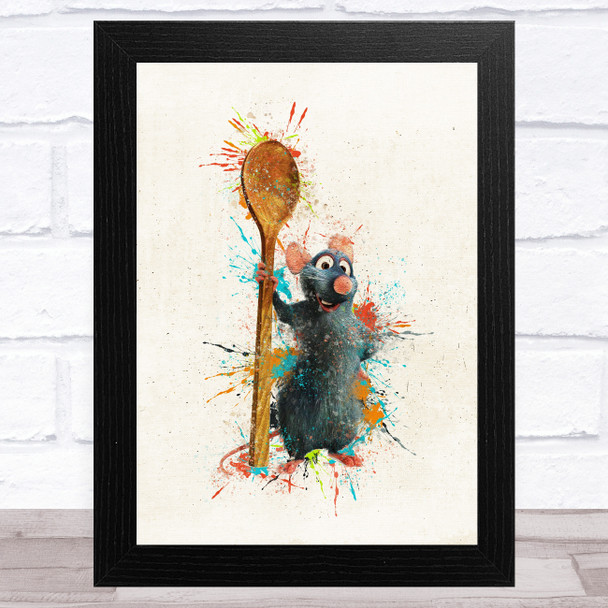 Ratatouille Rat Splatter Children's Kid's Wall Art Print