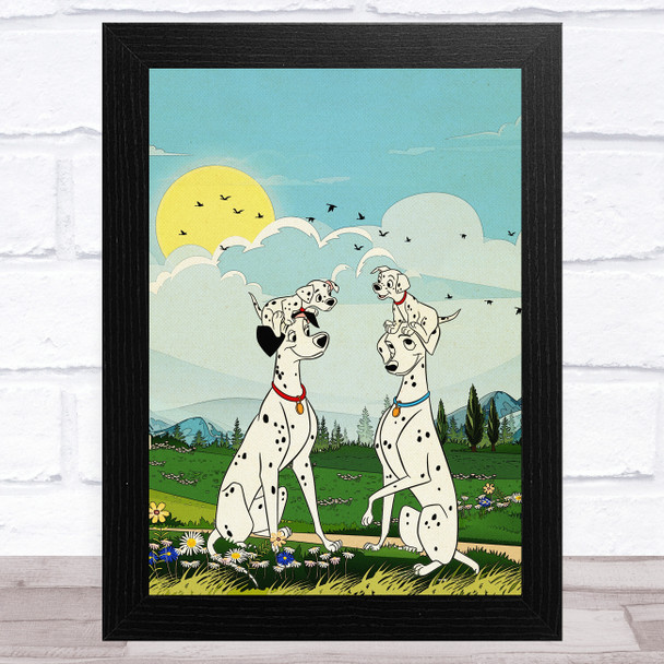 101 Dalmatians Vintage Children's Kid's Wall Art Print