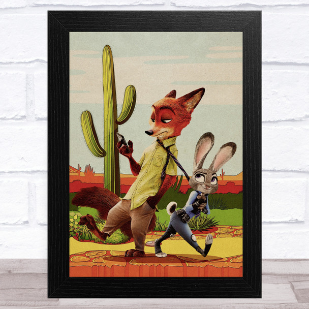 Zootropolis Vintage Children's Kid's Wall Art Print