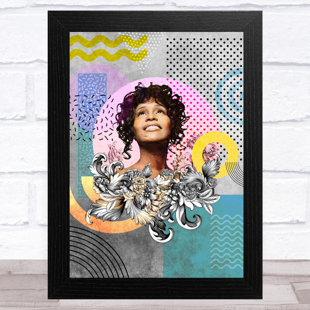 Whitney Houston Iconic Celeb Wall Art Print