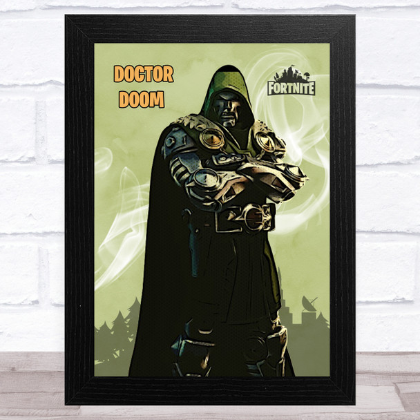 Doctor Doom Gaming Comic Style Kids Fortnite Skin Children's Wall Art Print