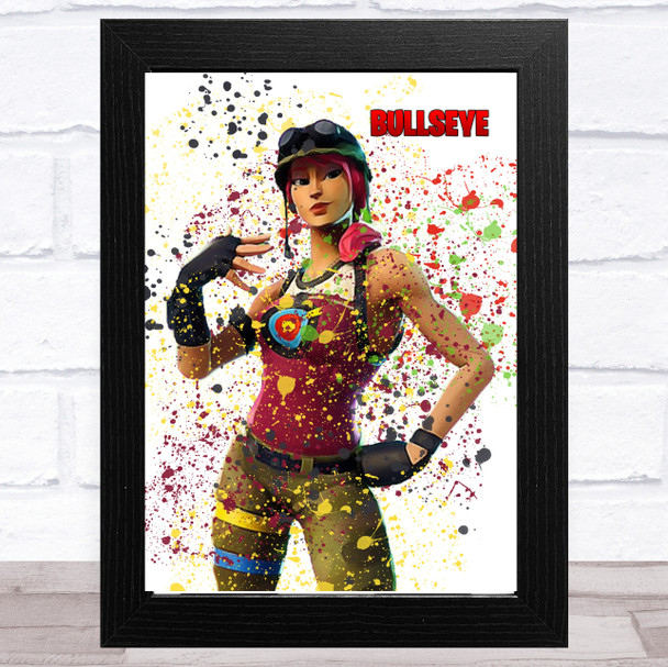 Splatter Art Gaming Fortnite Bullseye Kid's Room Children's Wall Art Print