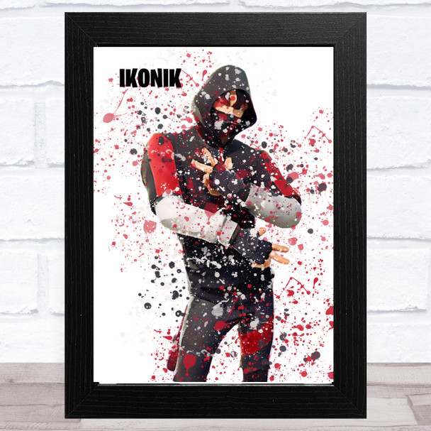 Splatter Art Gaming Fortnite Ikonik Kid's Room Children's Wall Art Print