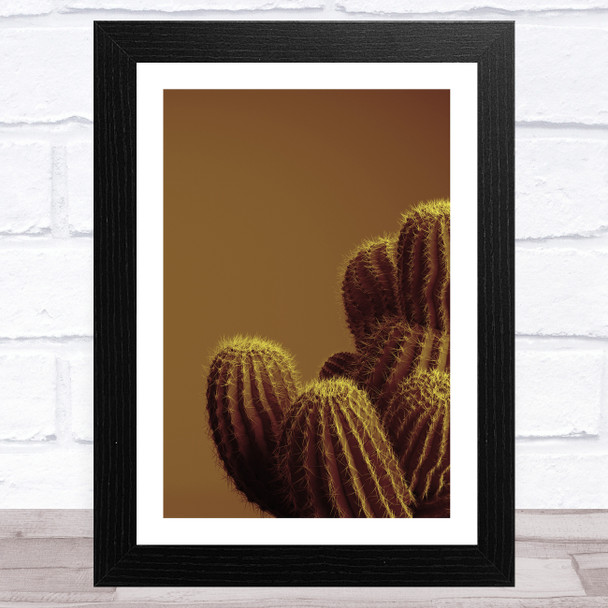 Sepia Cactus Wall Art Print