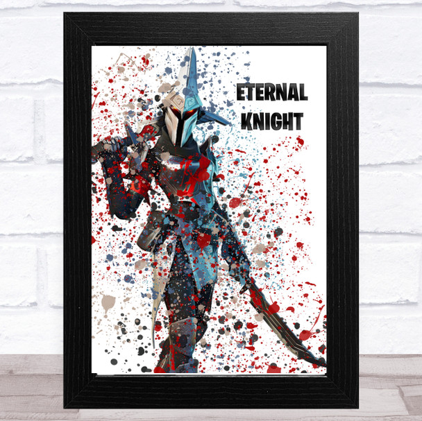 Splatter Art Gaming Fortnite Eternal Knight Kid's Room Children's Wall Art Print