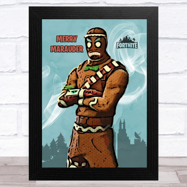 Merry Marauder Gaming Comic Style Kids Fortnite Skin Children's Wall Art Print