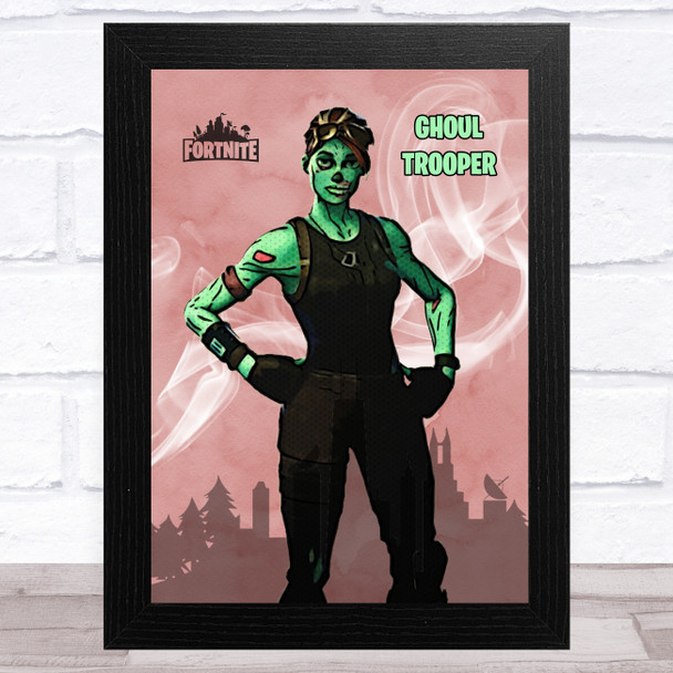 Ghoul Trooper Gaming Comic Style Kids Fortnite Skin Children's Wall Art Print