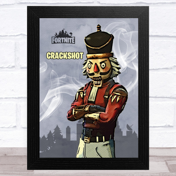 Crackshot Gaming Comic Style Kids Fortnite Skin Children's Wall Art Print