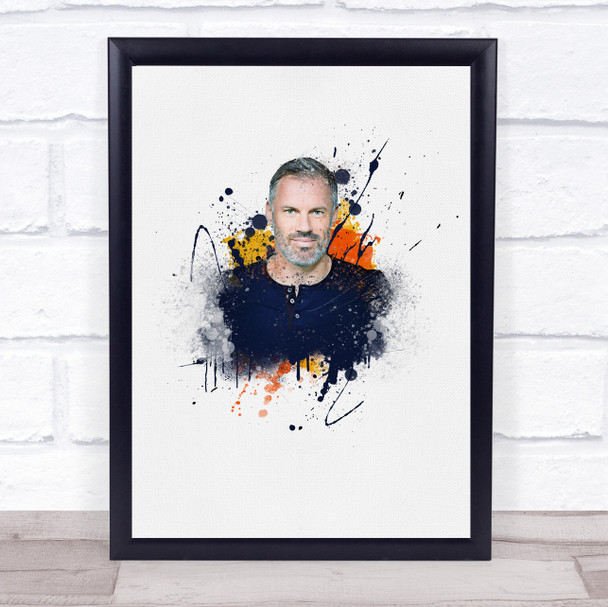 Jamie Carragher Watercolour Splatter Drip Wall Art Print