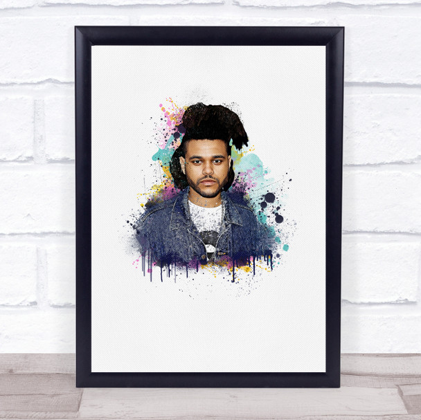 The Weeknd Watercolour Splatter Drip Wall Art Print