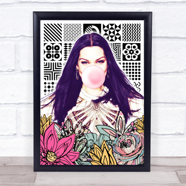 Jessie J Retro Bubble Gum Wall Art Print