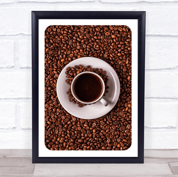 Espresso & Coffee Beans Photograph Wall Art Print