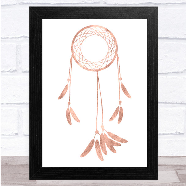 Rose Gold Dreamcatcher Wall Art Print