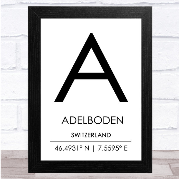 Adelboden Switzerland Wall Art Print