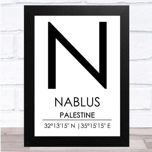 Nablus Palestine Wall Art Print