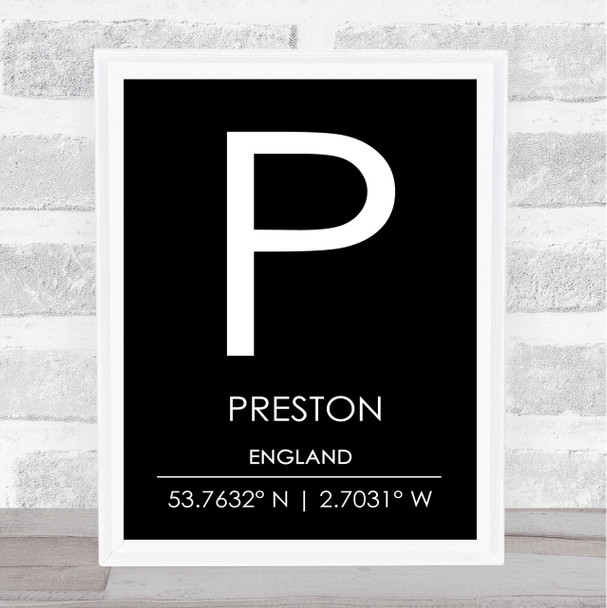 Preston England Wall Art Print