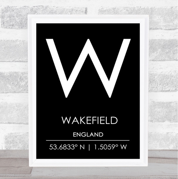 Wakefield England Wall Art Print