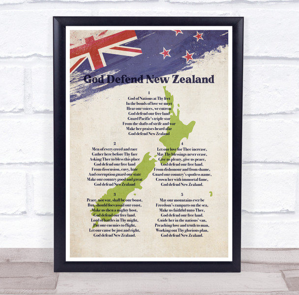 National Anthem Of New Zealand Wall Art Print