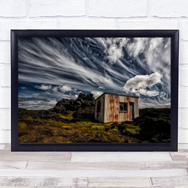 Broken Shack Rust Rusty Shed Cabin Hut Torn Worn Wall Art Print