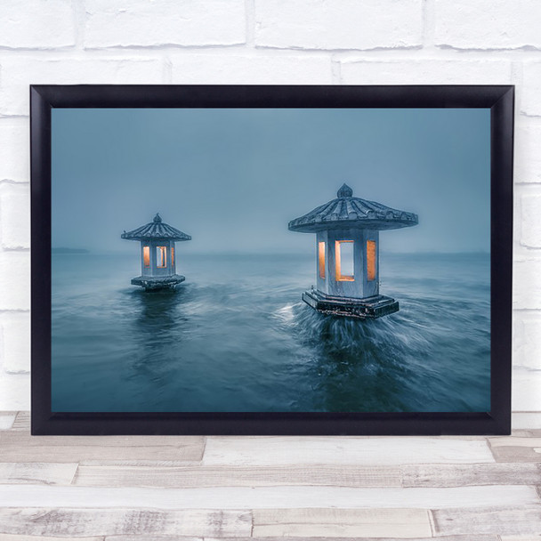 ChuiGuang Pavilion Westlake Lamp Water Cuiguang Lake Wall Art Print