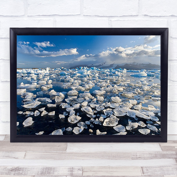 Diamonds Sea Seascape Ocean Winter Ice Snow Diamond Cold Wall Art Print