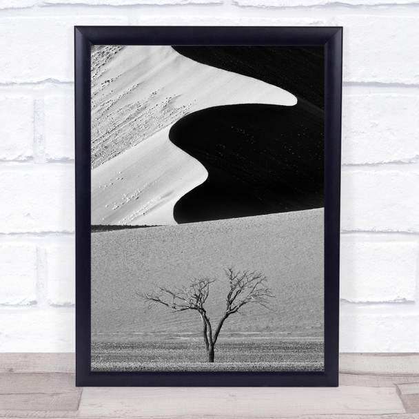 Dune Curves Namibia Dunes Tree Dead Africa Sand Wall Art Print