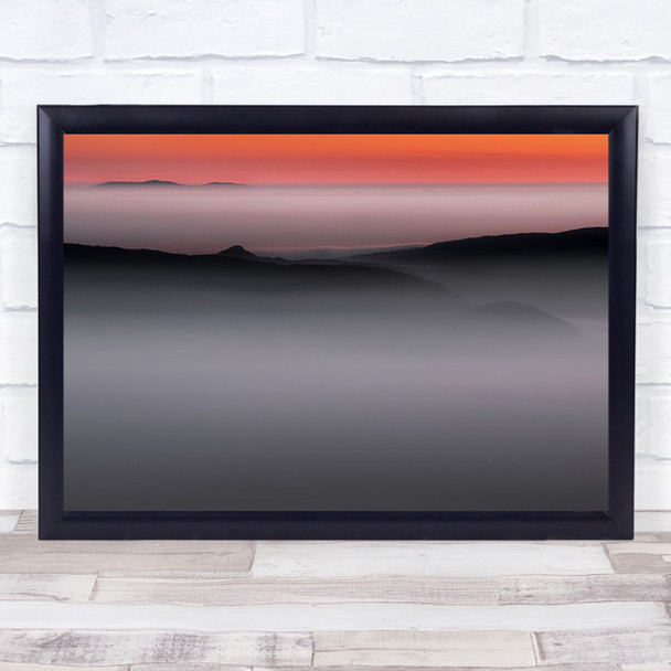 Homeland Smooth Silky Milky Fog Sunset Evening Dusk Wall Art Print