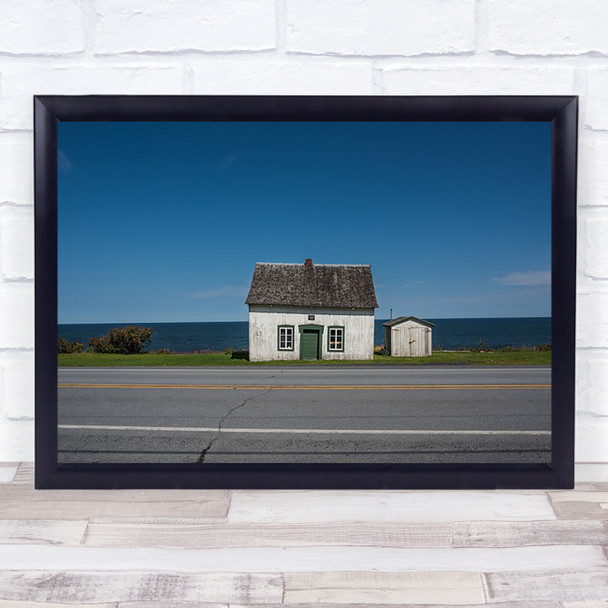 House on the road Gaspesia Quebec Canada Old Shack Wall Art Print