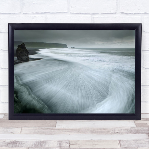 Magic Country Vik Surf Beach Iceland Coast Coastal Wall Art Print