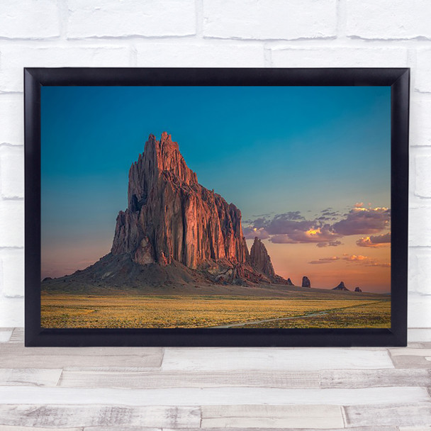 Morning Glory on Tse' Bit' Ai' Ship Rock New Mexico Desert Mountain Art Print