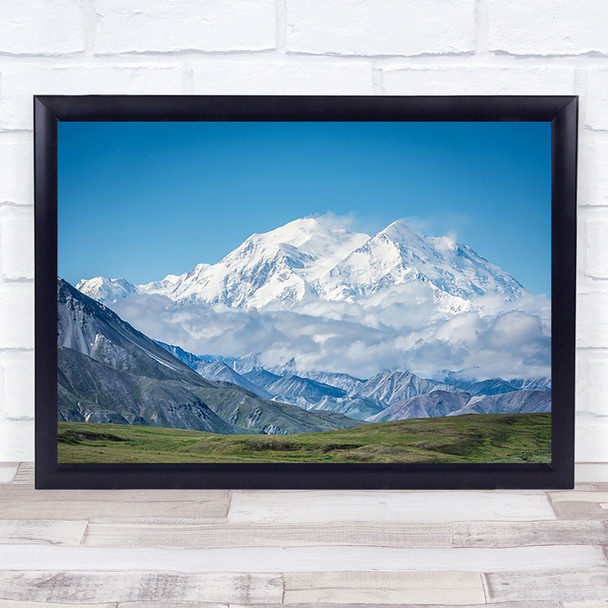 Mt Denali Alaska 20 310' Mount Mt Mountain Peak Snowy Wall Art Print