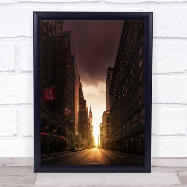 NYC New York USA United States America Flag Wall Art Print