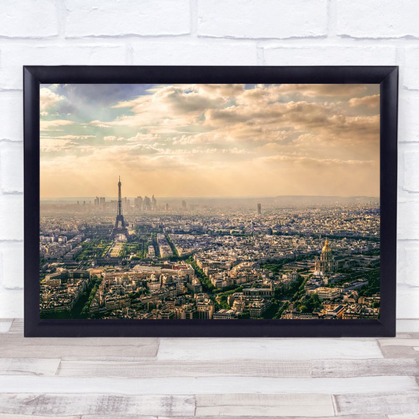 Paris France Eiffel Tower Paris Landmark Iconic Wall Art Print