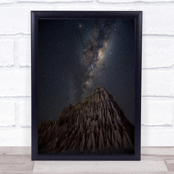 Pyramid in Mungo Sky Australia Stars Astronomy Galaxy Wall Art Print