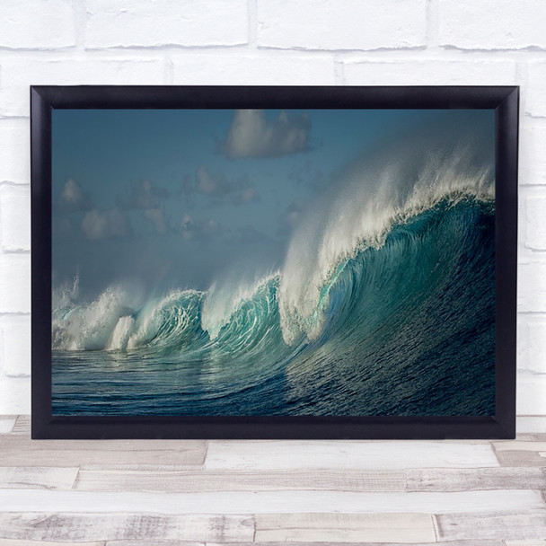 Salt Water Machine Wave Waves Seascape Sea Ocean Power Force Wall Art Print