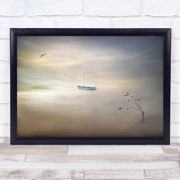 Seagulls Bird Waves Sand Dreams Water Painterly Wall Art Print