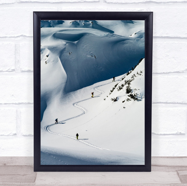 Ski Touring Snow Ski touring Backcountry Skiing Cross Country Wall Art Print