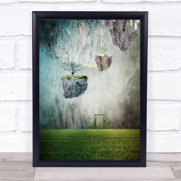 The Islands Of Oblivion Edited Surreal Fantasy Rock Rocks Tree Birds Art Print